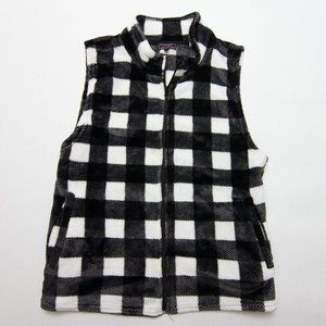Effeci Womens Fleece Vest Size 2X Checkered